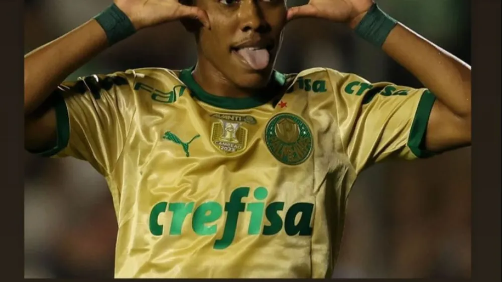 Publicação de Neymar parabenizando Estêvão