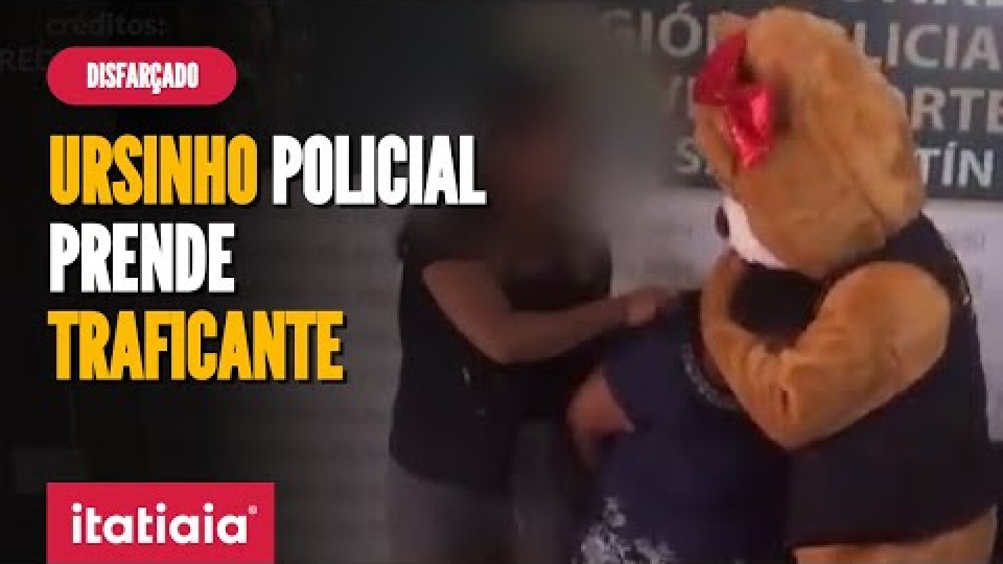 Vídeo: policial se fantasia de ursinho e prende traficante no Peru