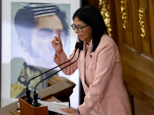 A vice-presidente da Venezuela, Delcy Rodriguez