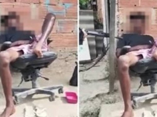 Vídeo mostra o momento que o suspeito é surpreendido