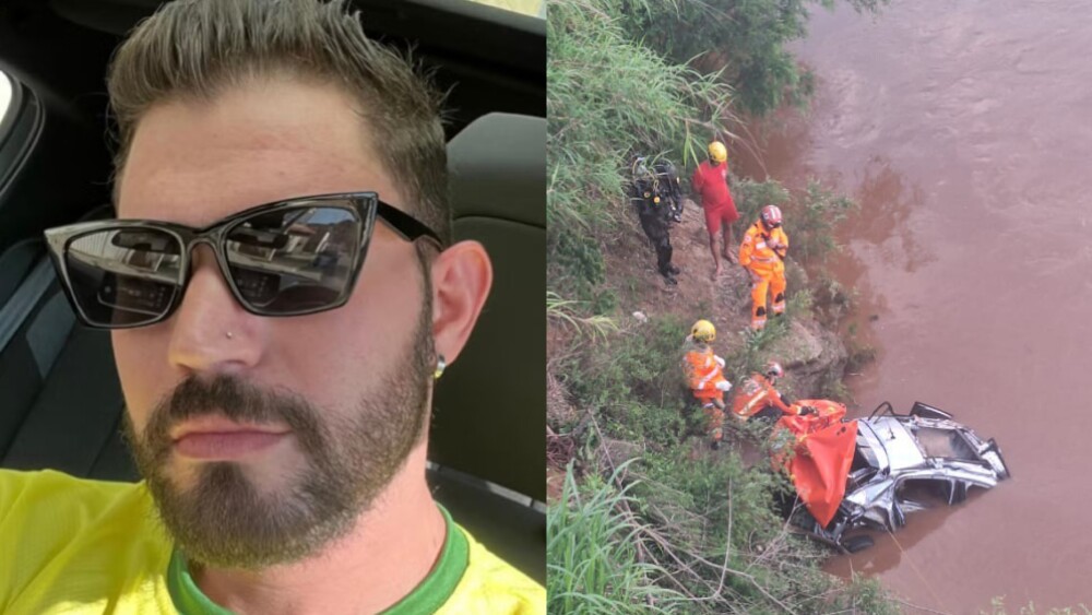 Corpo de padeiro que caiu com carro no Rio das Velhas é retirado da água