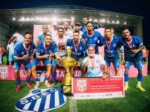 Festa do título do São Bernardo, campeão da Copa Itatiaia KTO