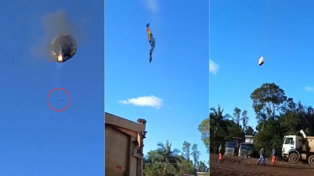 Mulher conta que viu pessoas se jogando de balão que caiu em Praia Grande-SC: 'Elas pediam socorro' - Rádio Itatiaia