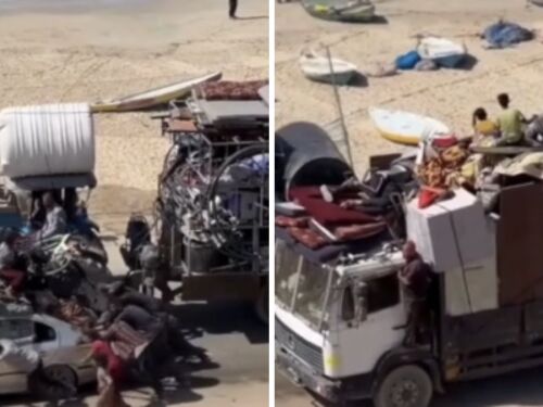 Centenas de palestinos deixam a Cidade de Gaza após ofensivas de Israel; veja vídeo