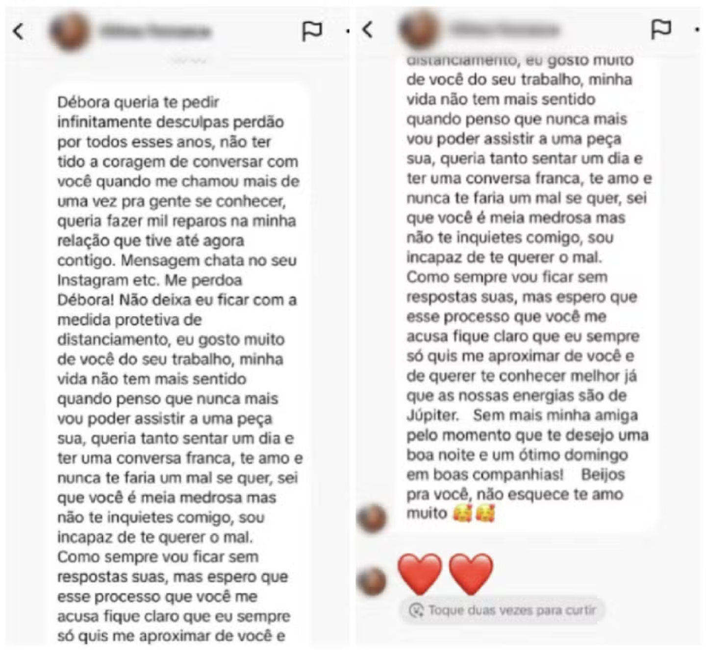 Stalker by Débora Falabella violates protection measures and communicates with the actress via social media