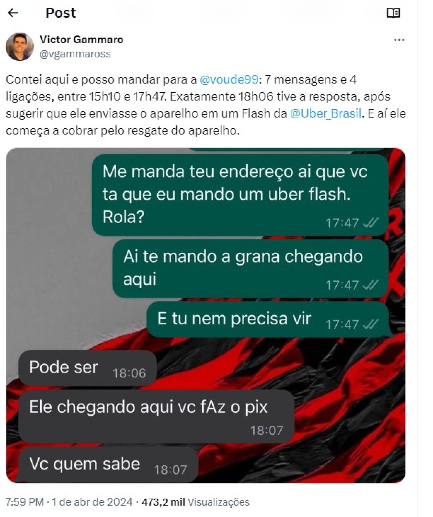 Jornalista esquece celular dentro do uber.jpeg
