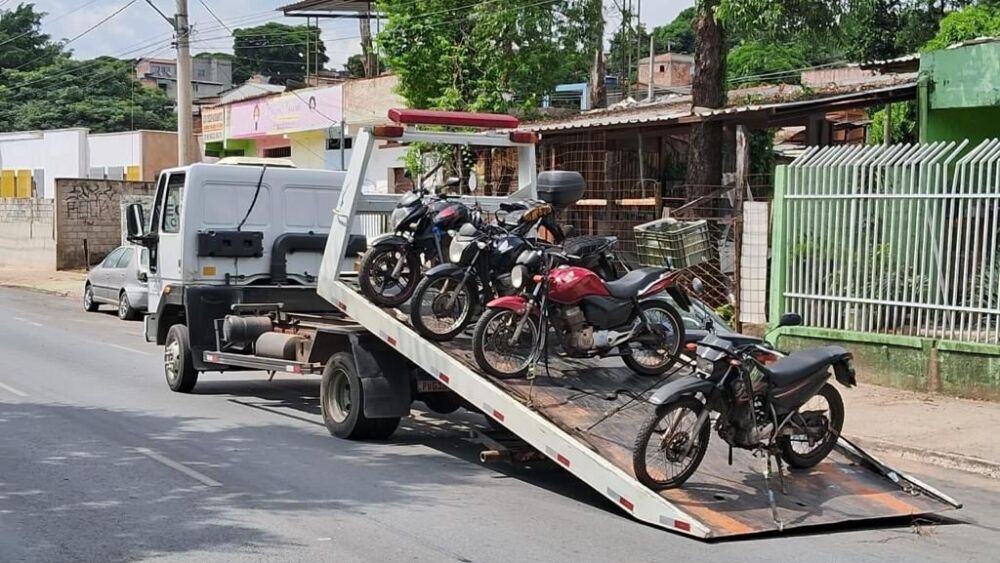 motos apreendidas pela PM em rolezinho