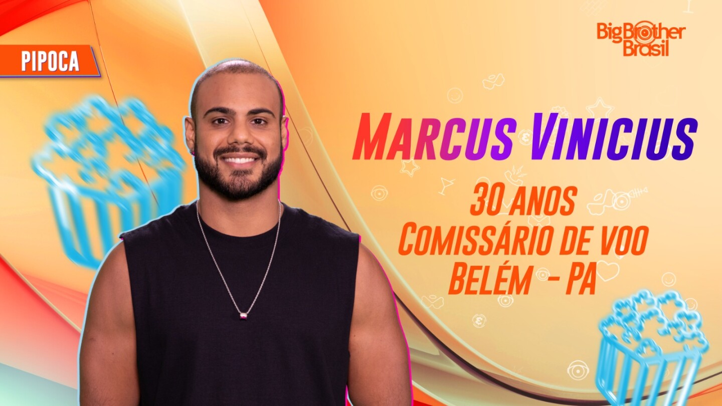 BBB 24 Marcus Vinicius é o comissário de voo 'teimoso' do Pipoca
