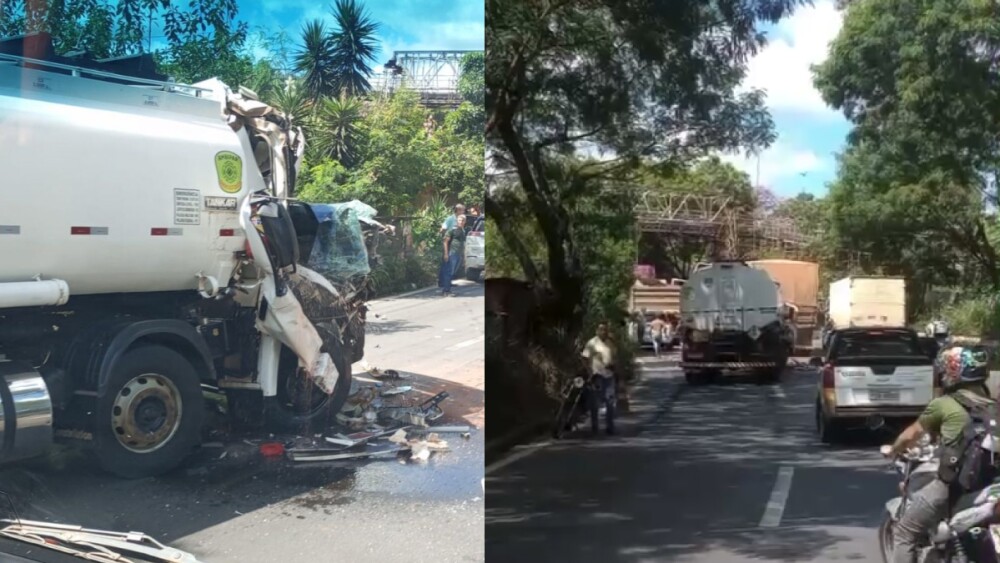 Acidente com caminhão-tanque fecha pista da BR-381 na saída de BH