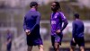 Dorival Júnior e André Carrillo no CT Joaquim Grava