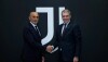 Luciano Spalletti (à esquerda) em apresentação à Juventus-ITA