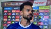 Zagueiro Valdo, capitão do Confiança, durante entrevista pós-jogo