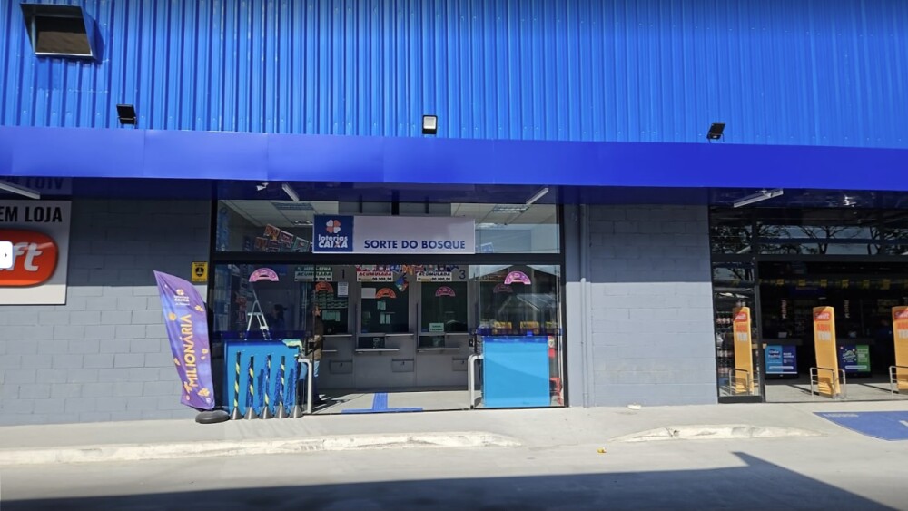 Foto mostra fachada da Lotérica Sorte do Bosque, em São José dos Campos (SP)