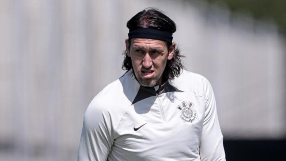 Cássio durante treinamento do Corinthians no CT Joaquim Grava, em São Paulo, este ano