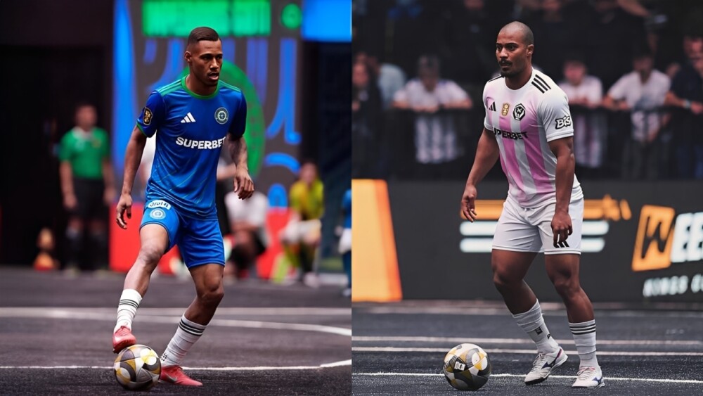 Luisinho e Major são jogadores do São Bernardo na Copa Itatiaia KTO