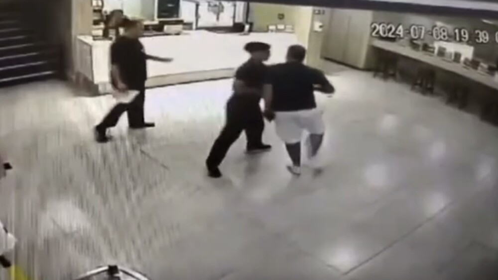 Foto mostra momento da confusão no shopping Diamond Mall, em Belo Horizonte