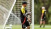 Sampaoli durante atividade na Cidade do Galo