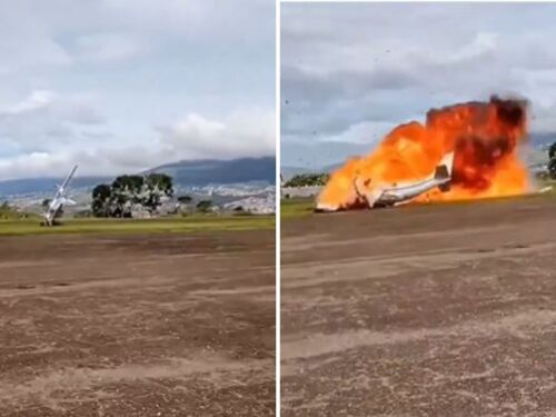 Avião cai e explode logo após a decolagem na Venezuela; duas pessoas morreram