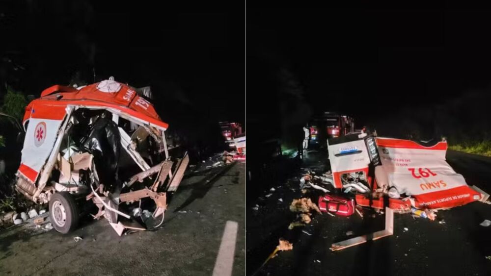 Grave acidente entre ambulância e caminhão deixa três socorrista e um paciente morto.jpg