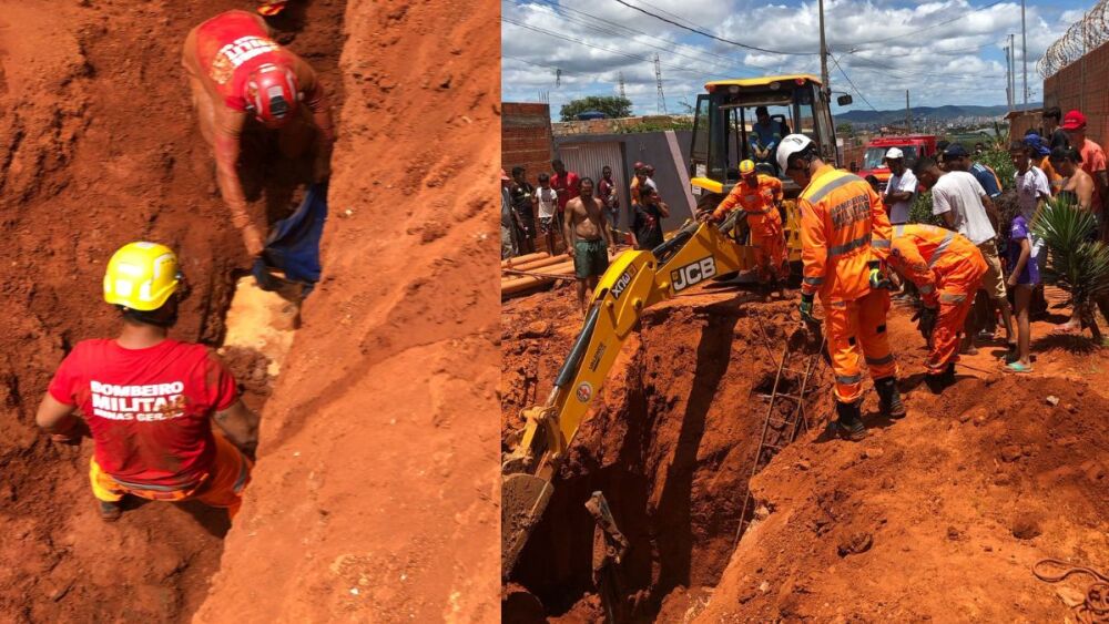 Soterramento em obra deixa um morto e dois feridos em Montes Claros (MG)