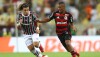 Os uruguaios Canobbio e De La Cruz em ação no Fla-Flu da final do Campeonato Carioca