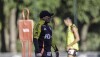 Técnico Jorge Sampaoli no comando do treino do Atlético na Cidade do Galo