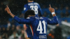 Estevão celebra primeiro gol na Champions League