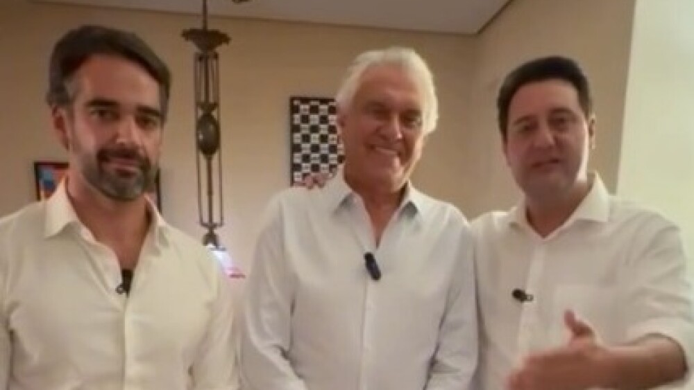 Caiado anuncia filiação ao PSD, ao lado de Eduardo Leite e Ratinho Jr.