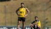 Hulk e Dudu durante treino do Atlético