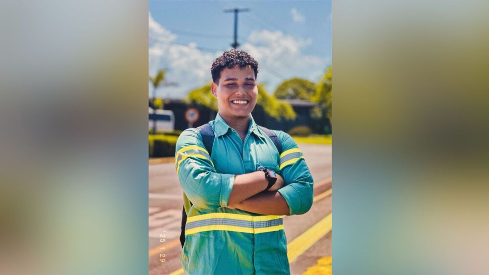 Gustavo Ribeiro, 22 anos, admitido em 2025 por meio do Jovem Aprendiz