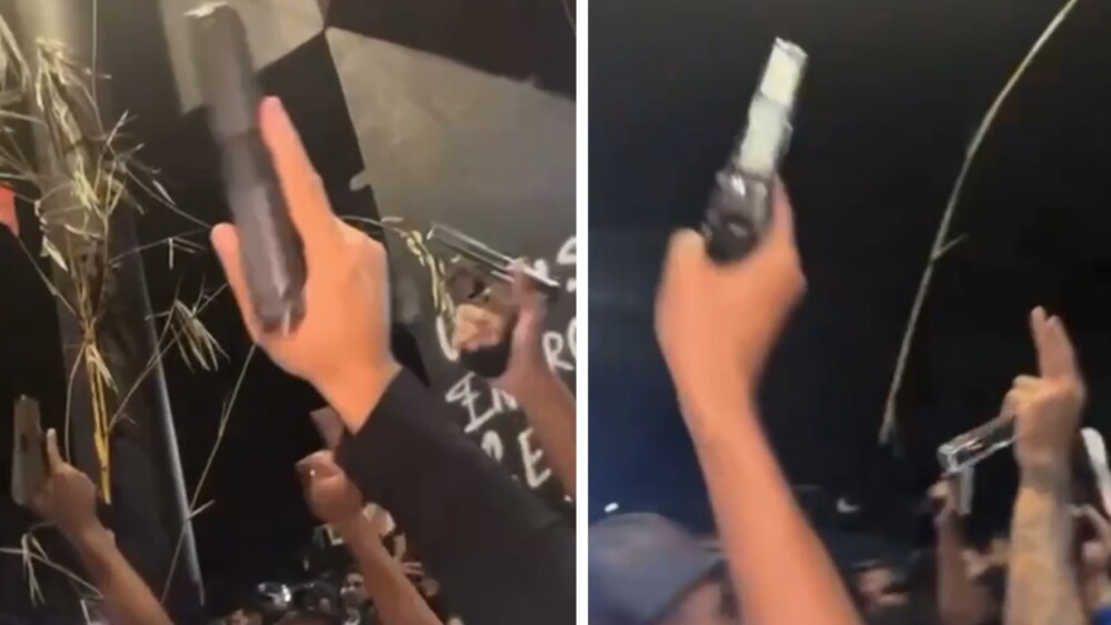 Fotos mostram criminosos ostentando armas durante arraiá em Santa Luzia