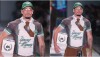 Paulinho, do Palmeiras, em desfile do Dario Mittmann