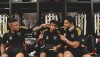 Guilherme Arana (à esq.), Walisson Mosquito (ao centro) e Hulk (à dir.)