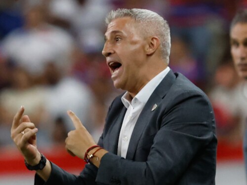 Técnico Hernán Crespo, no comando do São Paulo
