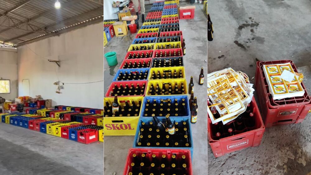 Polícia apreende dezenas de caixas de cervejas falsificadas em Betim, na Grande BH