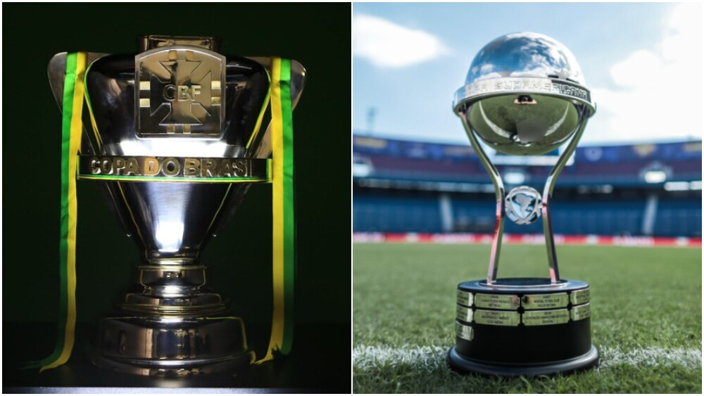 Taças da Copa do Brasil e da Copa Sul-Americana