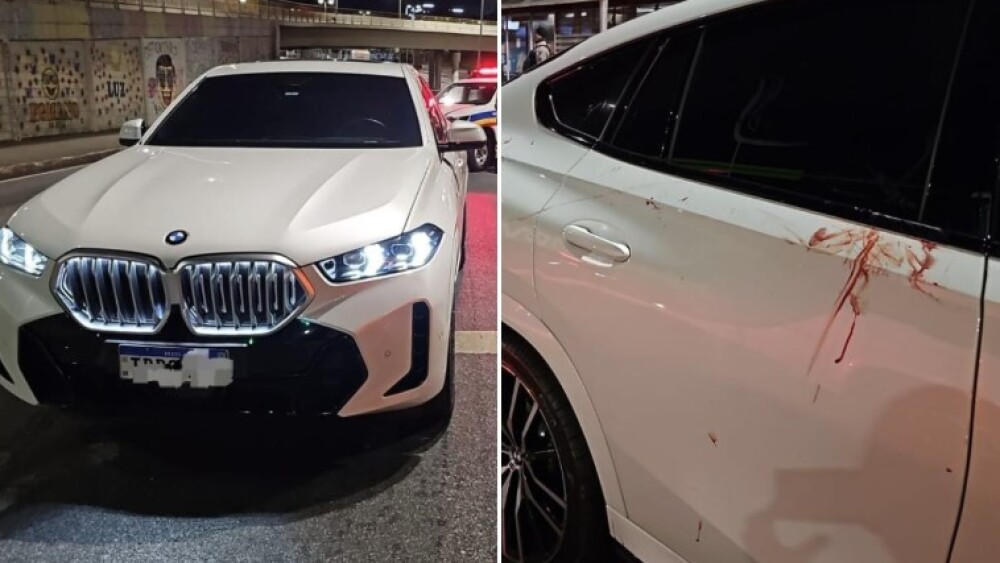 Marcas de sangue foram encontradas a porta do carro de luxo