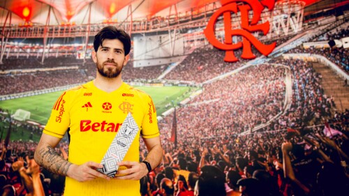 Rossi, do Flamengo, recebe prêmio de melhor goleiro de setembro do Brasileirão