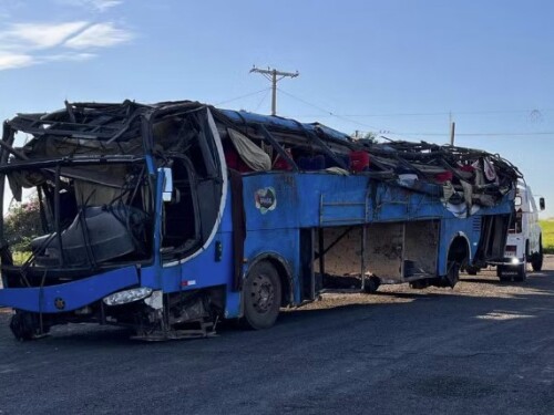 Acidente com ônibus no interior de São Paulo