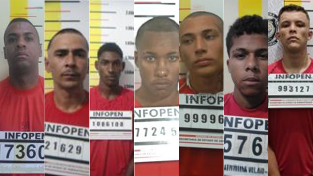 Fotos mostram fugitivos do Presídio do Palmital, em Santa Luzia, na região metropolitana de Belo Horizonte