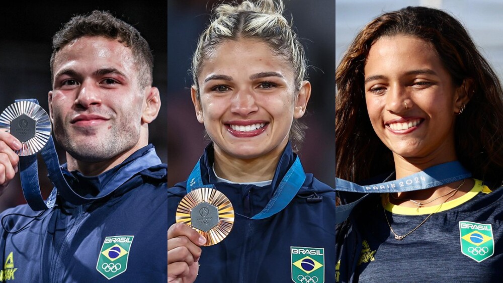 Willian Lima, Larrisa Pimenta e Rayssa Leal