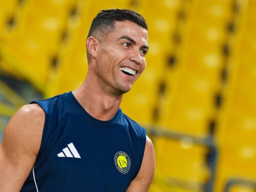 Cristiano Ronaldo em treino do Al Nassr
