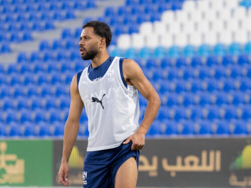 Renan Lodi em treino do Al-Hilal, da Arábia Saudita