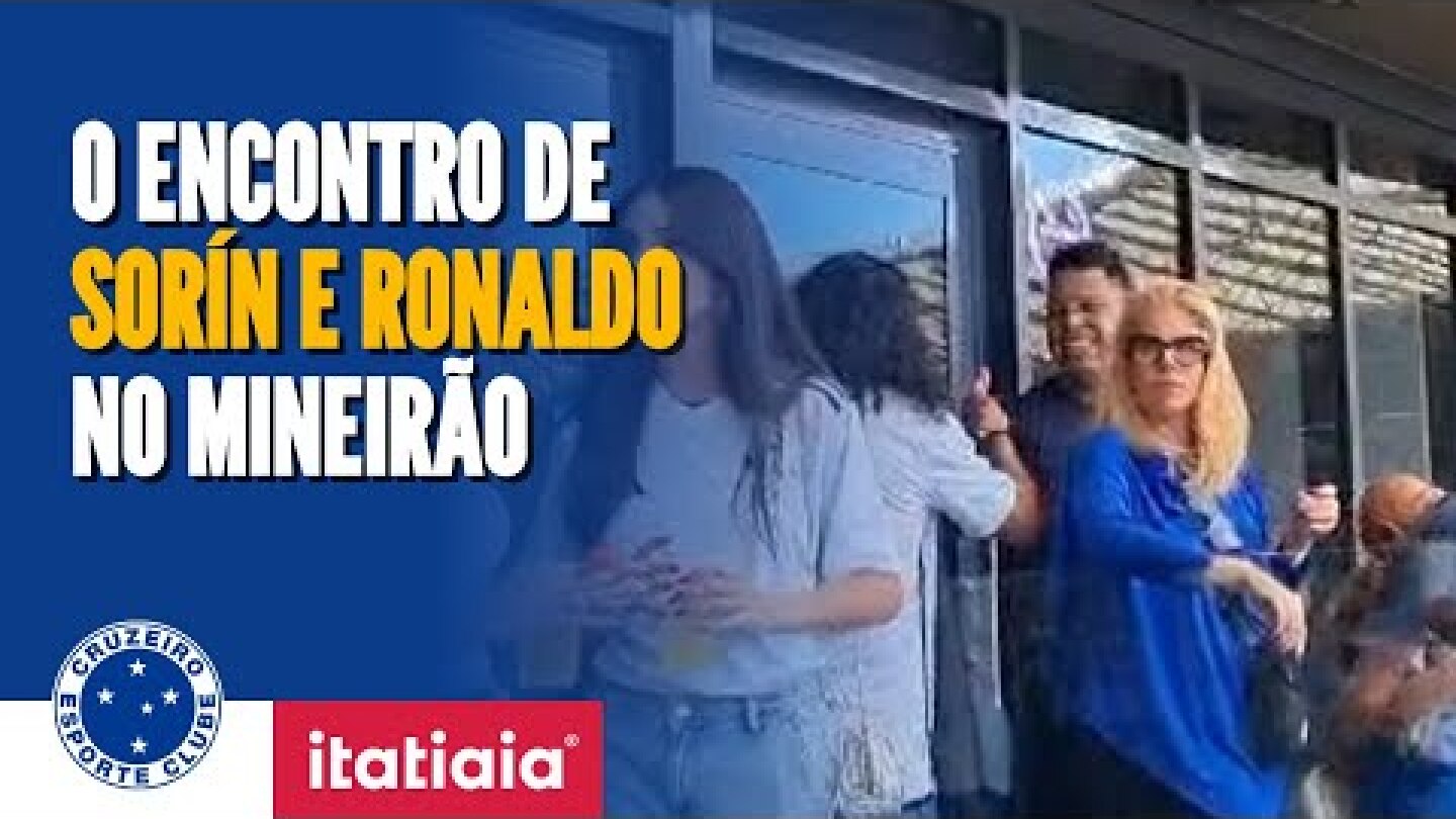 Encontro entre Sorín e Ronaldo no Mineirão antes da final do Mineiro